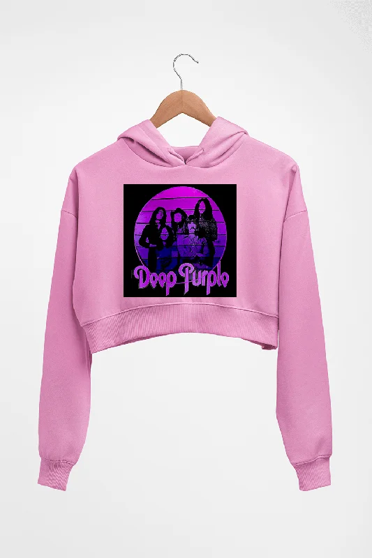 Deep Purple Crop HOODIE FOR WOMEN