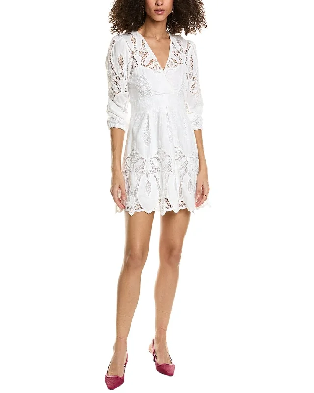 ba&sh Linen-Blend Mini Dress