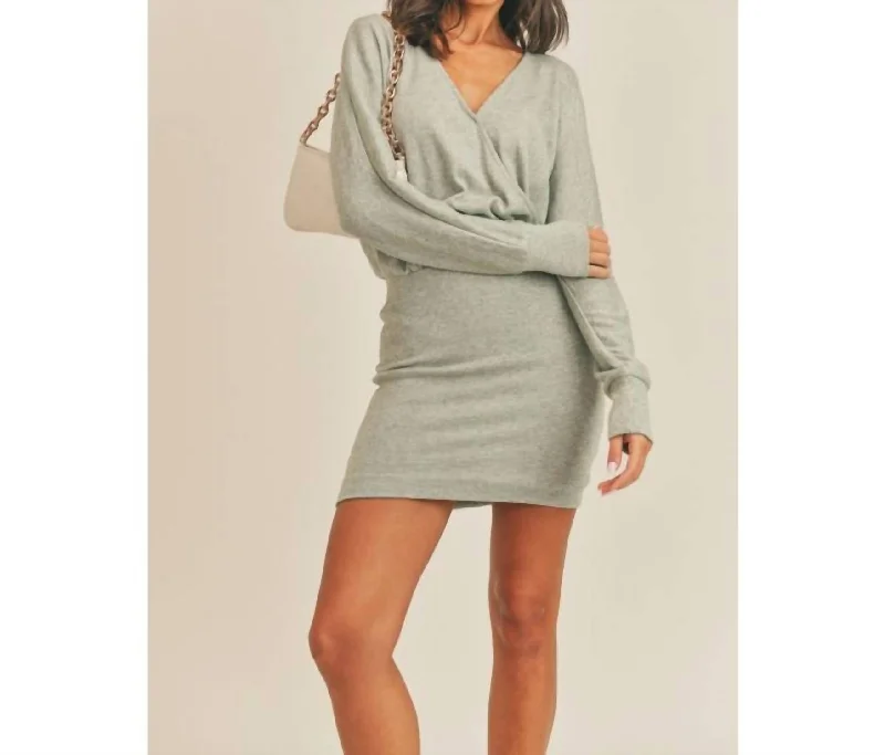 Brielle Mini Dress In Sage Sparkle