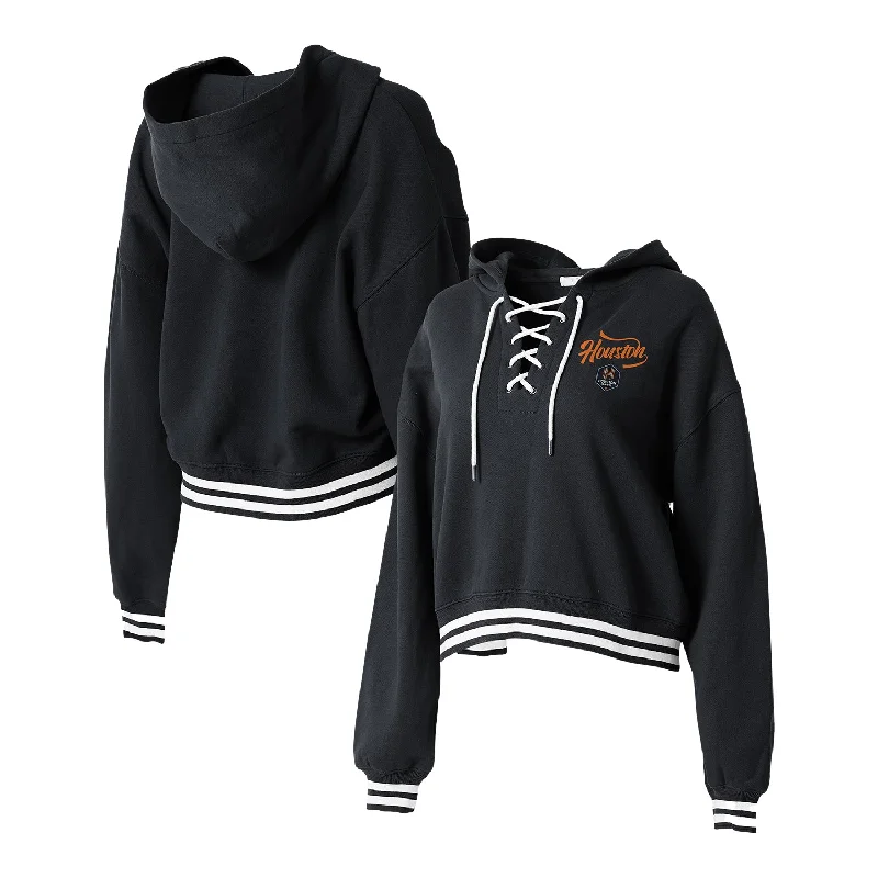 Women's Houston Dash WEAR Cropped Black Hoodie