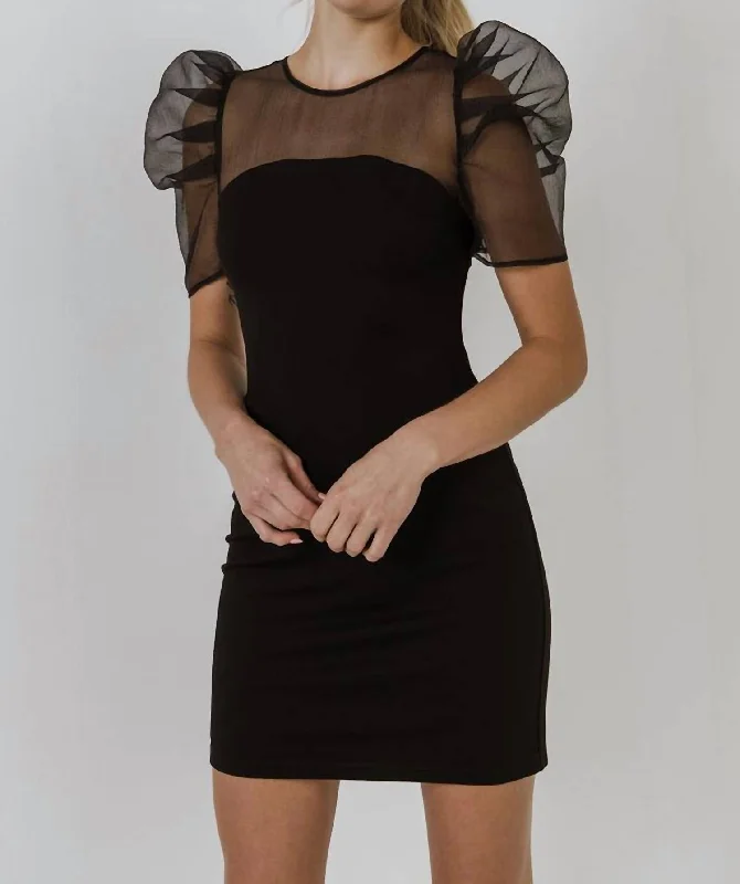 Organza Dress In Black