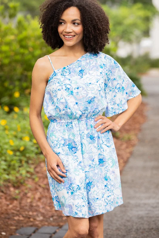 Just In My Dreams Blue Floral Dress