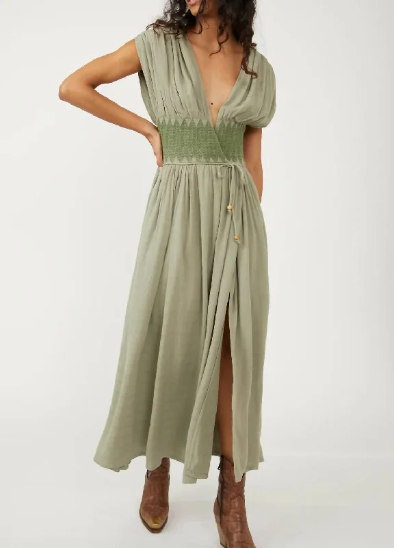 Devon Maxi Dress In Seagrass