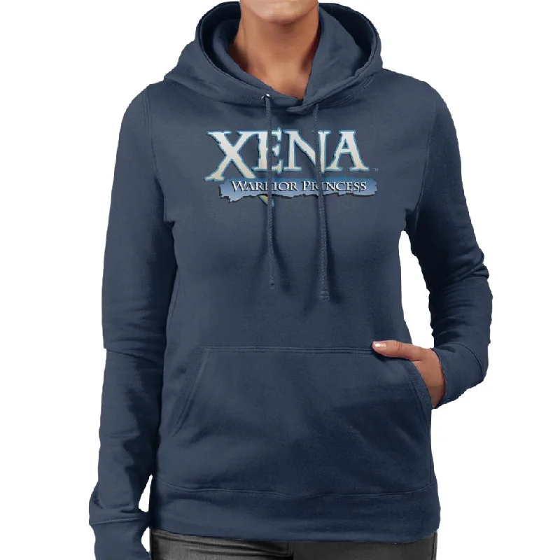 Xena Warrior Princess Blue Logo Women's Hooded Sweatshirt