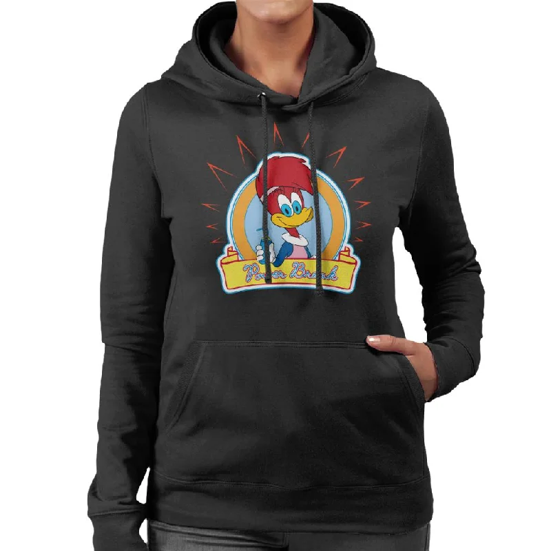 Woody Woodpecker Winnie Woodpecker Power Break Women's Hooded Sweatshirt