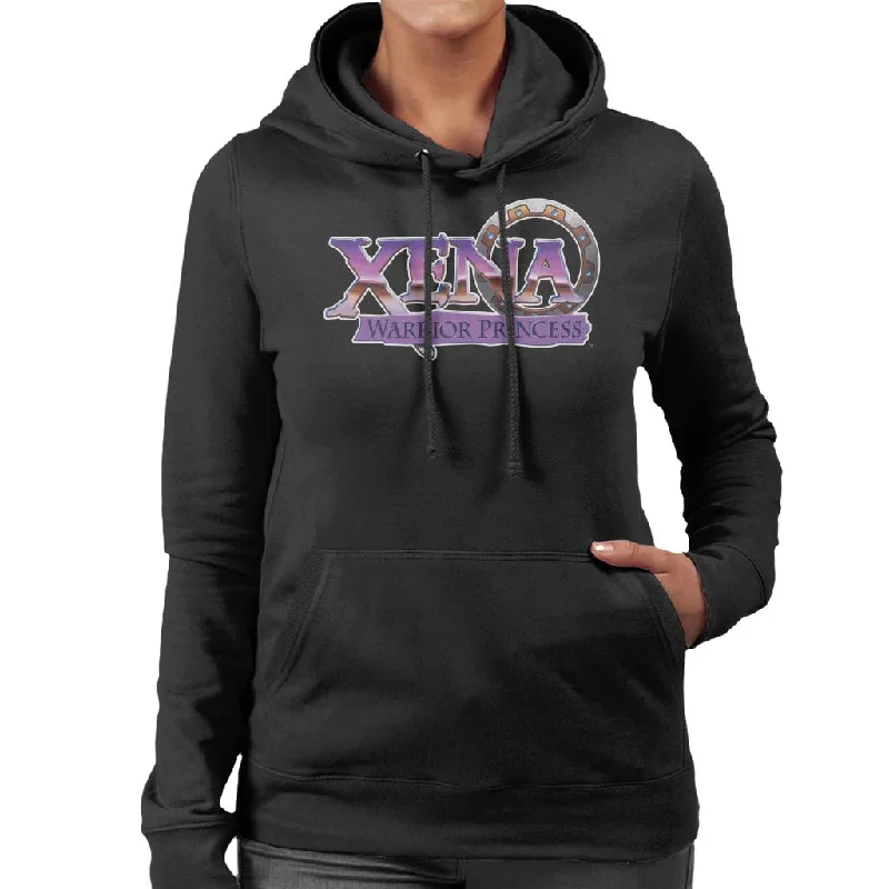 Xena Warrior Princess Purple Logo Women's Hooded Sweatshirt