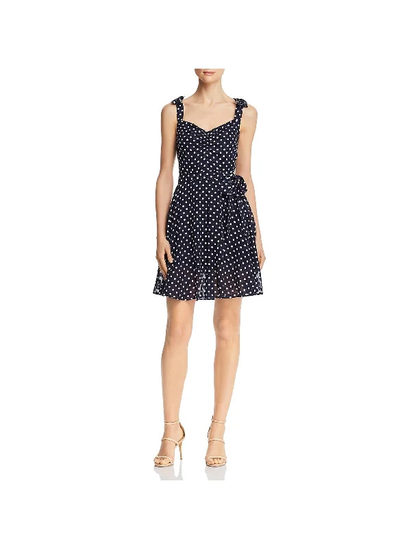 Womens Polka Dot Fit & Flare Sundress