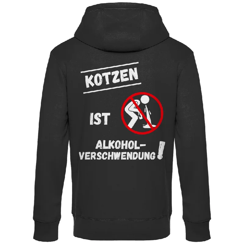 Premium Hoodie "Alkoholverschwendung" (Backprint)