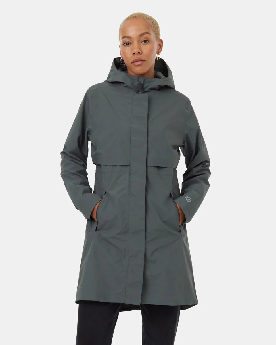 Women's Nimbus Long Rain Jacket - Urban Green