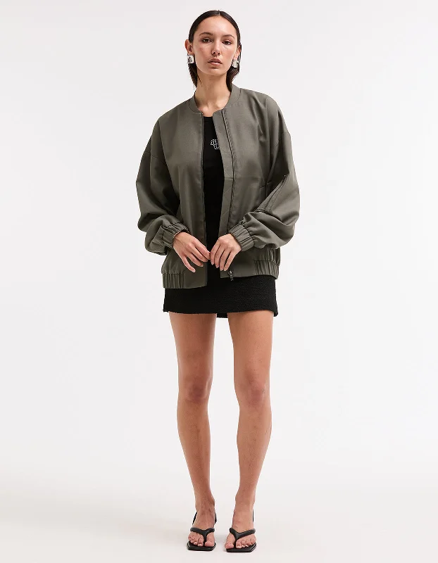 Aria Bomber Jacket - Liquorice