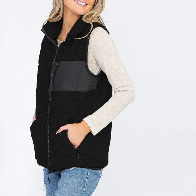 Women's Fleece Vest Top Jacket