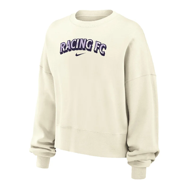 Women's Nike Racing Louisville FC Status Off-White Crewneck