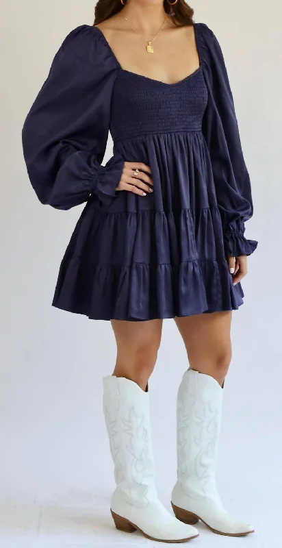 Kinsley Dress In Smoke Blue