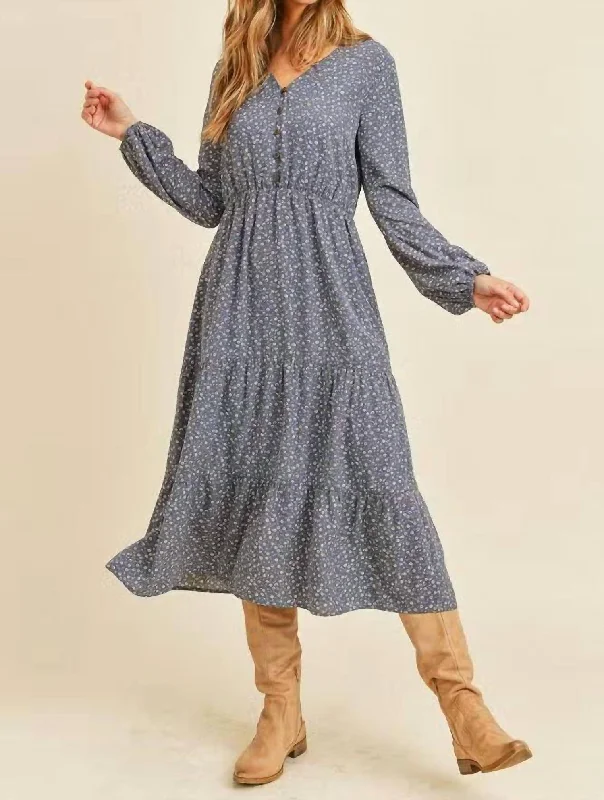 Prairie Days Dress In Blue