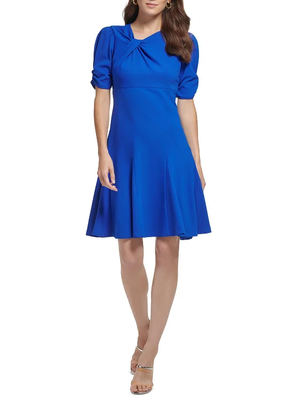 Womens Side Knot Midi Midi Dress