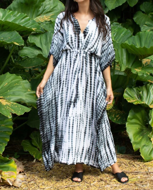 Balon Kaftan Dress In Tie Dye